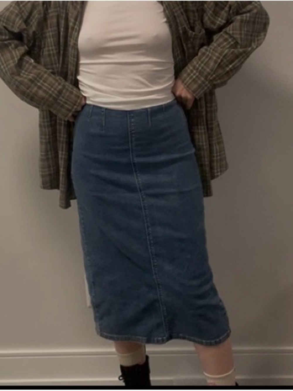 Jeans midi skirt